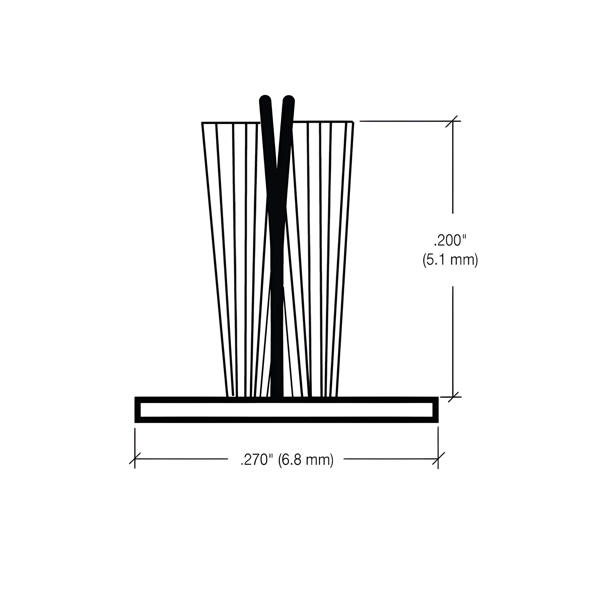 CRL Zipper Pile Door Weatherstrip 0.270 Backing 0.200 Pile 100' Roll - Image 5
